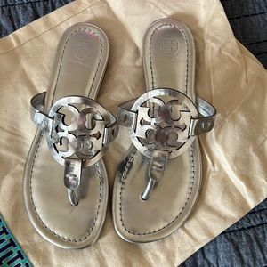 Tory Burch Miller sandals-Silver Mirror Metallic
